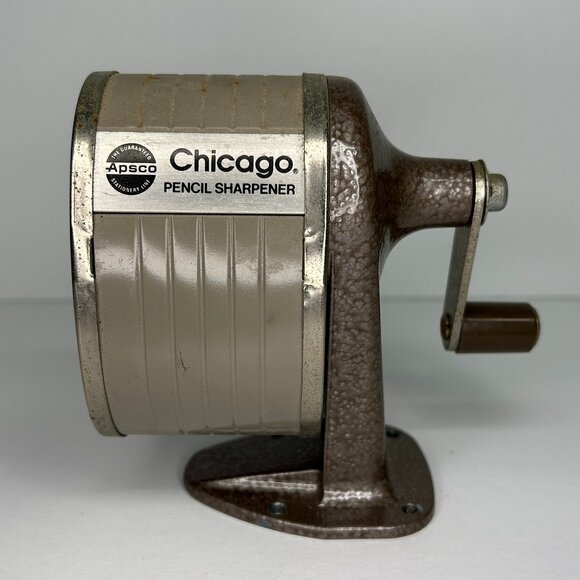 Apsco Chicago Pencil Sharpener Wall Table Mount Vintage - Picture 1 of 6